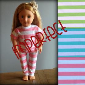 IMPERFECT Blank Spring 18 inch Doll Pajamas